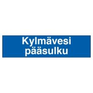 MERKINTÄTARRA KYLMÄVESI PÄÄSULKU, 200×50 TA