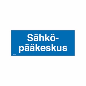 MERKINTÄTARRA SÄHKÖPÄÄKESKUS 100×40 TA