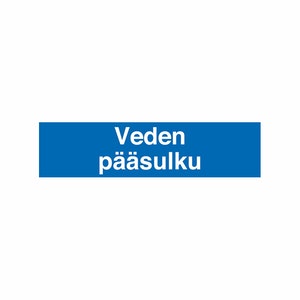 MERKINTÄTARRA VEDEN PÄÄSULKU 400×100 TA